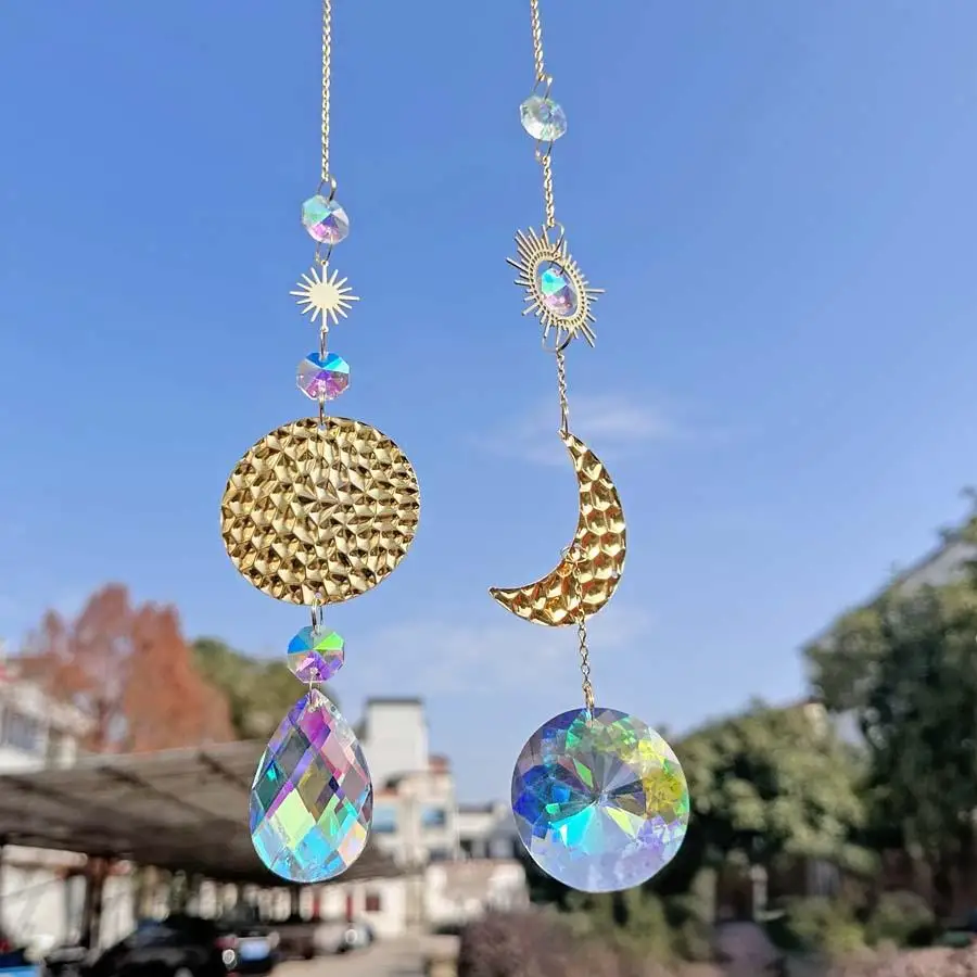 2 PCS Sun Moon Crystals suncatchers for Windows Sun Catchers Indoor Windows Rainbow Maker Car Mom Grandma Kids Garden Gifts
2 PCS Sun Moon Crystals suncatchers for Windows Sun Catchers Indoor Windows Rainbow Maker Car Mom Grandma Kids Garden Gifts