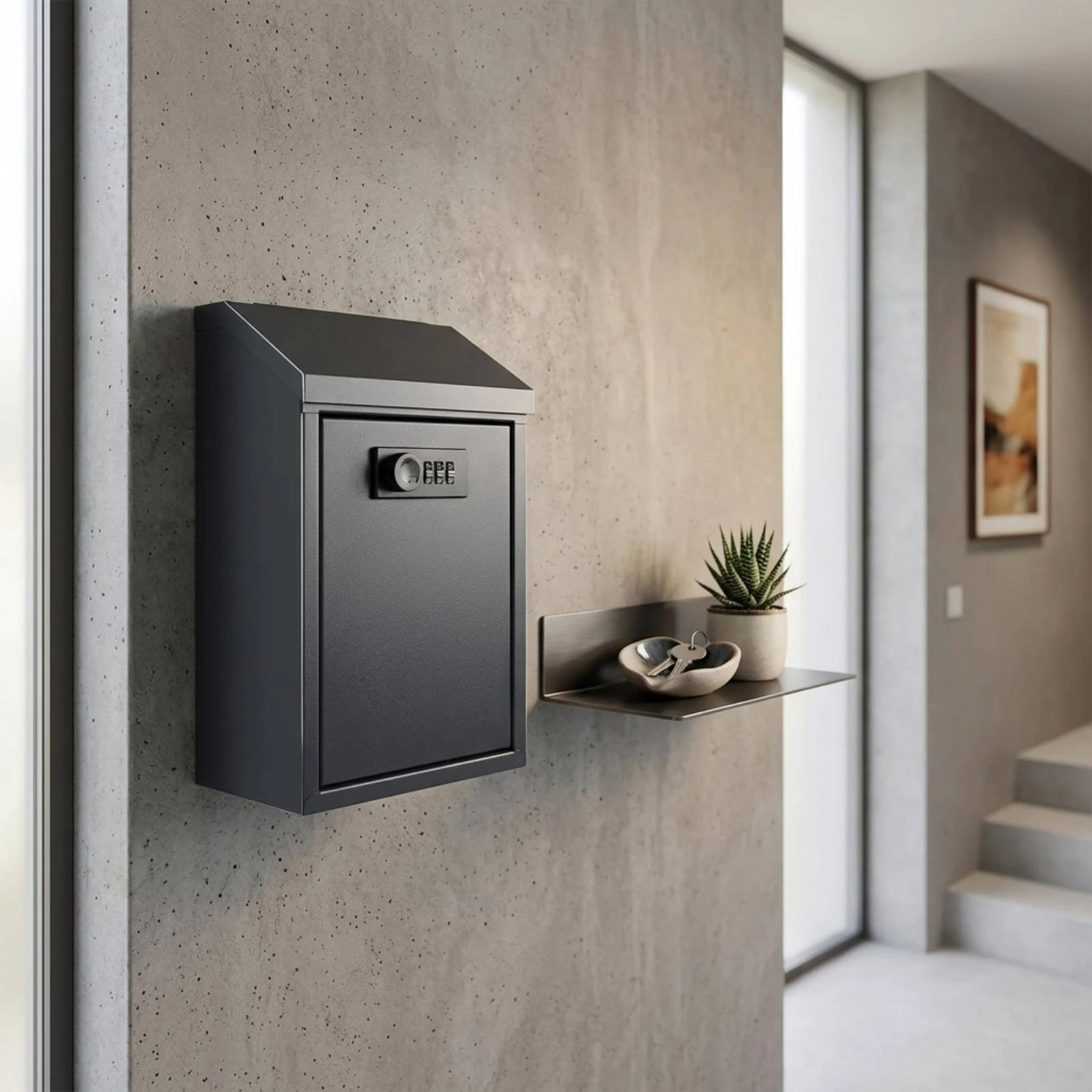 Mailbox with Combination Lock Modern Wall Mailbox Mail Box Sturdy Postbox Convenient for Entryways, Apartments
Mailbox with Combination Lock Modern Wall Mailbox Mail Box Sturdy Postbox Convenient for Entryways, Apartments