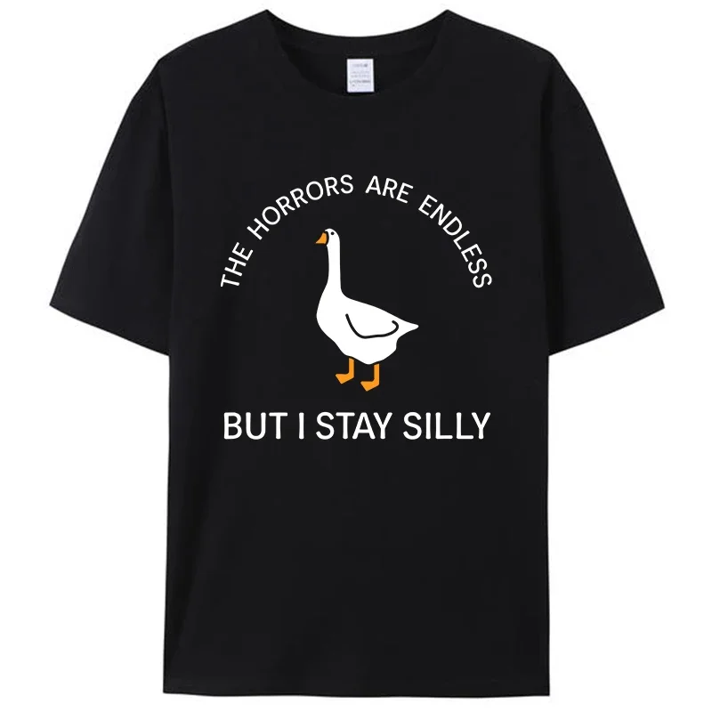 Horrors Are Endless But I Stay Silly Funny Goose Meme Men Women T-Shirt Graphic Casual Clothing Classic Tees Tops Novelty Gifts
Horrors Are Endless But I Stay Silly Funny Goose Meme Men Women T-Shirt Graphic Casual Clothing Classic Tees Tops Novelty Gifts
