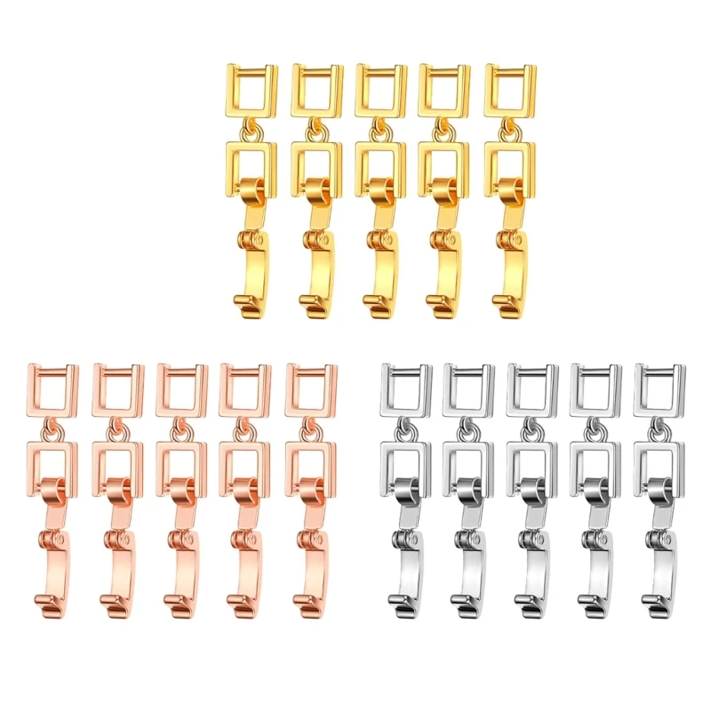 5 Pcs Simple Necklace Bracelet Extenders Alloy Extension Fold Over Clasp for Bracelet Necklace and Jewelry Making
5 Pcs Simple Necklace Bracelet Extenders Alloy Extension Fold Over Clasp for Bracelet Necklace and Jewelry Making