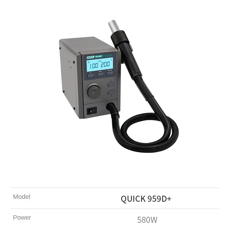 Quick 959D+ Hot Air Station with Rapid Heat-up for Efficient Soldering & Desoldering
Quick 959D+ Hot Air Station with Rapid Heat-up for Efficient Soldering & Desoldering