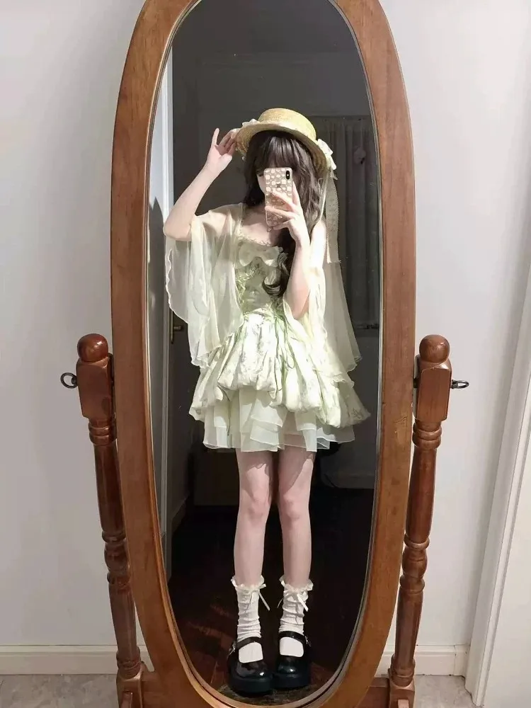 Sweet Princess Style Knot Strap Dress Women's Spring Waist Cinching Flower Bud Skirt Two Piece Set Fashionable Ense...
Sweet Princess Style Knot Strap Dress Women's Spring Waist Cinching Flower Bud Skirt Two Piece Set Fashionable Ense...