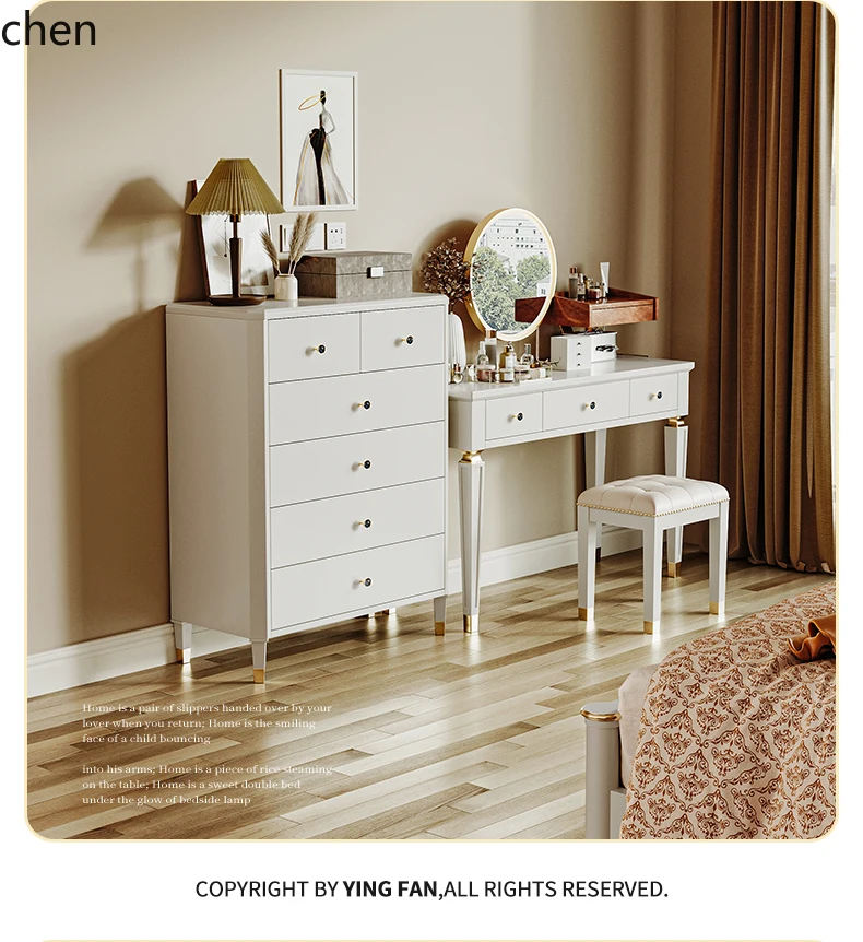 HXL Solid Wood Chest of Drawers Bedroom Cream Style Light Luxury Drawer Entryway Storage Cabinet
HXL Solid Wood Chest of Drawers Bedroom Cream Style Light Luxury Drawer Entryway Storage Cabinet