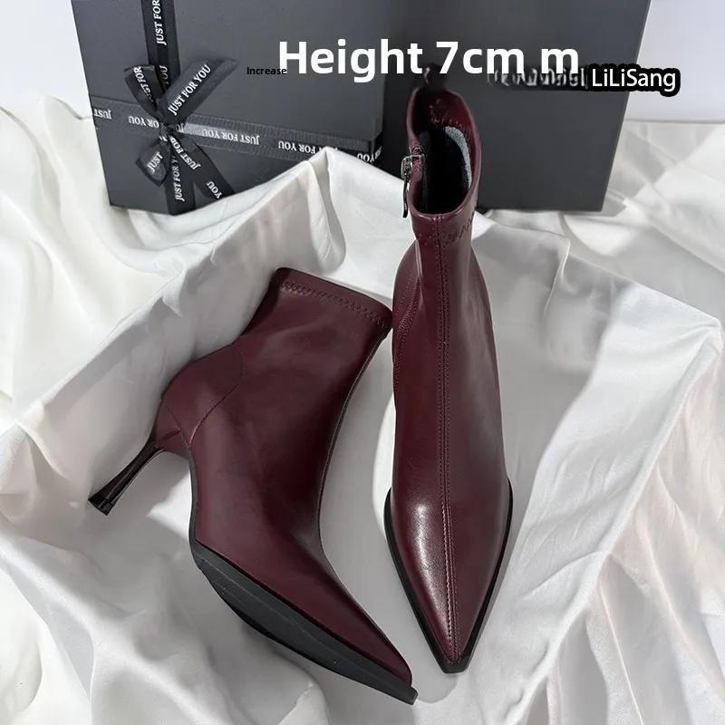 Liang Retro Red Soft Leather High Heel ort Boots Women's Pointed Toe Side Zipper Slim Fit Booties Elastic Faion Boots
Liang Retro Red Soft Leather High Heel ort Boots Women's Pointed Toe Side Zipper Slim Fit Booties Elastic Faion Boots