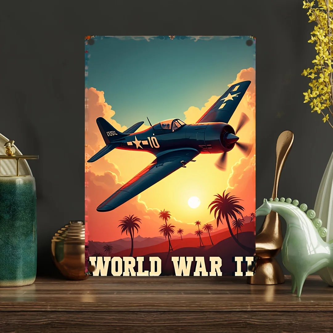 Vintage WWII P-40 Warhawk Metal Tin Sign - 8x12 inches | Iron Wall Art for Home, Garden, Bar, Office Decor
Vintage WWII P-40 Warhawk Metal Tin Sign - 8x12 inches | Iron Wall Art for Home, Garden, Bar, Office Decor