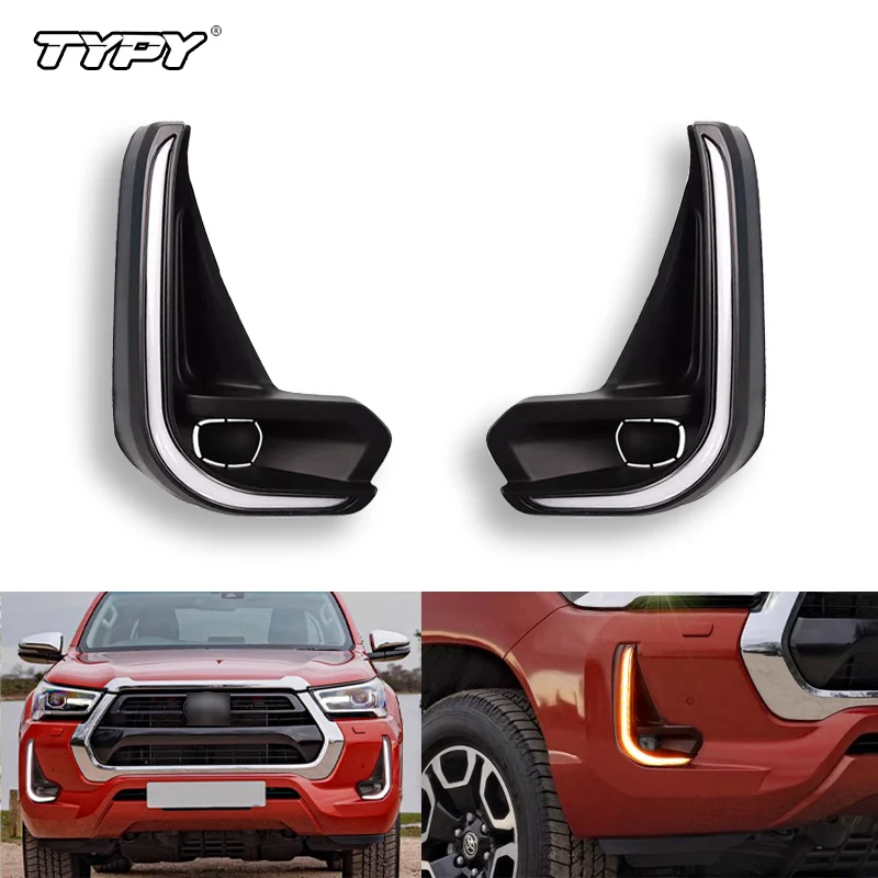 TYPY Car LED DRL Daytime Running Lights Daylight Fog Lamp Decoration Turn Signal for Toyota Hilux Revo 2020 2021 2022 2023
TYPY Car LED DRL Daytime Running Lights Daylight Fog Lamp Decoration Turn Signal for Toyota Hilux Revo 2020 2021 2022 2023