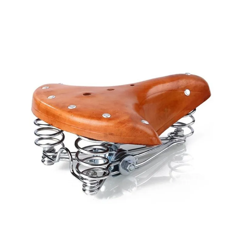 Bicycle retro cowhide saddle 28 inch car elephant nose seat cushion old classic with three springs
Bicycle retro cowhide saddle 28 inch car elephant nose seat cushion old classic with three springs