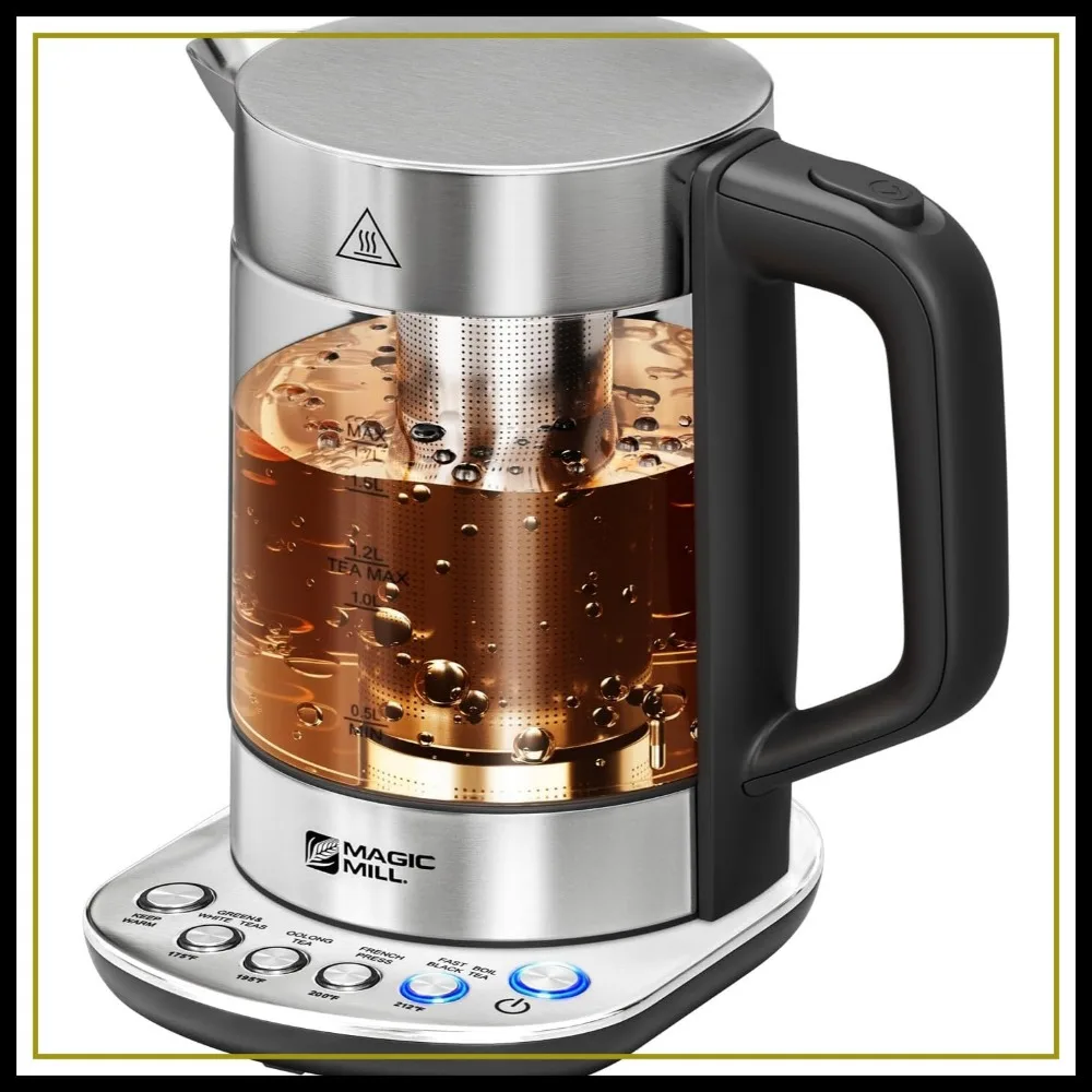 Electric Kettle with Tea Infuser 1.7L, Temperature Control, Keep Warm, Rapid Boil, Auto Shut Off, BPA Free
Electric Kettle with Tea Infuser 1.7L, Temperature Control, Keep Warm, Rapid Boil, Auto Shut Off, BPA Free