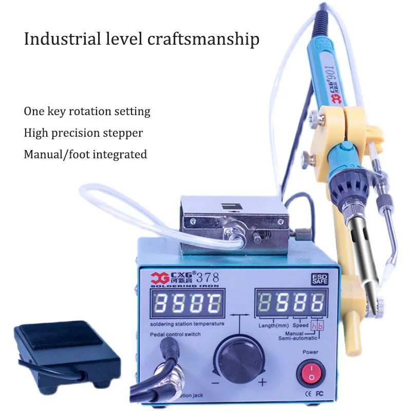 220V/110V Automatic Soldering Machine Tin Welding Machine Tin Feeder Foot Rest Constant Temperature Soldering Station
220V/110V Automatic Soldering Machine Tin Welding Machine Tin Feeder Foot Rest Constant Temperature Soldering Station
