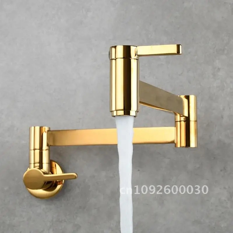 Pot Filler Tap Wall Mounted Foldable Kitchen Faucet Single Cold Single Folding Brass Gold Spout Sink Tap Hole Rotate Brushed
Pot Filler Tap Wall Mounted Foldable Kitchen Faucet Single Cold Single Folding Brass Gold Spout Sink Tap Hole Rotate Brushed