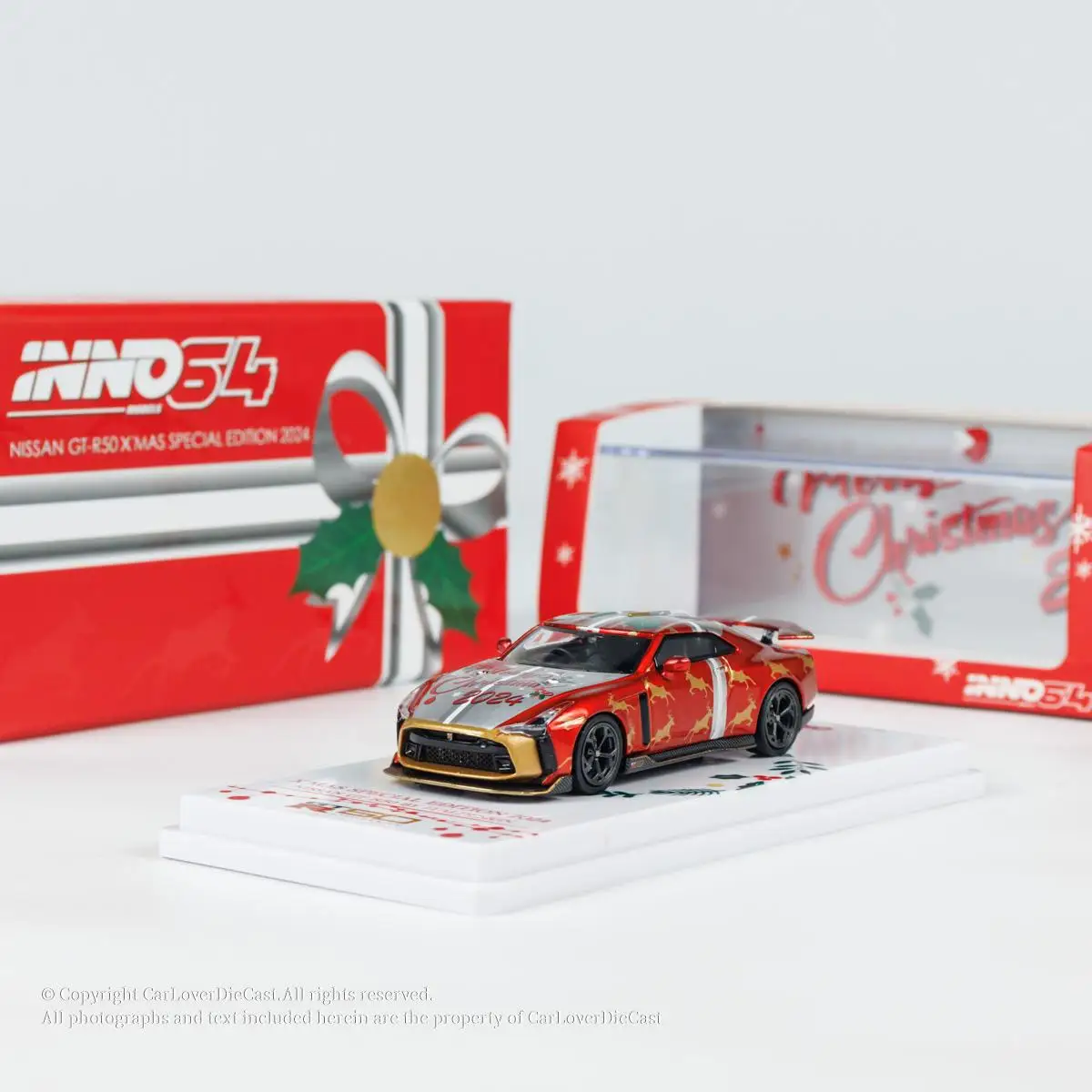 Diecast INNO 1:64 Scale Nissan GT-R50 X 'MAS 2024 Christmas Edition Alloy Car Model Collectible Toy Gift Souvenir Display
Diecast INNO 1:64 Scale Nissan GT-R50 X 'MAS 2024 Christmas Edition Alloy Car Model Collectible Toy Gift Souvenir Display