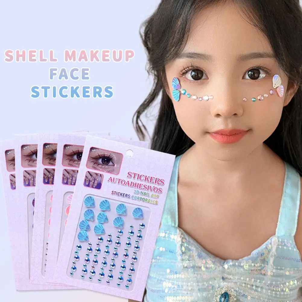 3D Shell Diamond Stickers Face Jewels Temporary Tattoo Art Sticker Rhinestones Waterproof Body DIY Decoration Makeup B7H2
3D Shell Diamond Stickers Face Jewels Temporary Tattoo Art Sticker Rhinestones Waterproof Body DIY Decoration Makeup B7H2