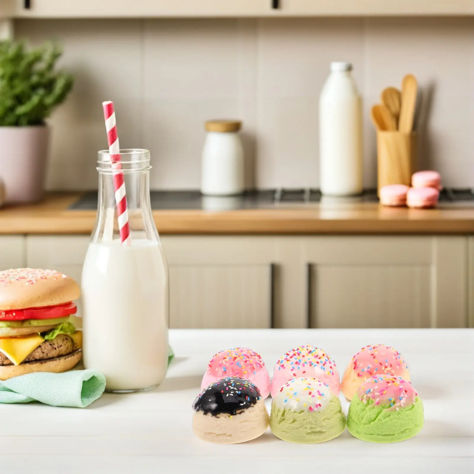 6Pcs Fake Ice Cream Balls Lifelike Artificial Scoops Prop for Ice Cream Shop Display Dessert Photo Props Decoration
6Pcs Fake Ice Cream Balls Lifelike Artificial Scoops Prop for Ice Cream Shop Display Dessert Photo Props Decoration