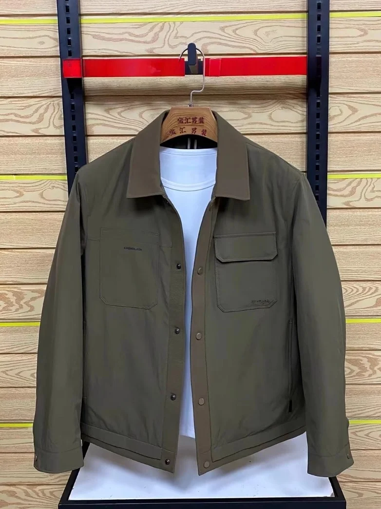 Fall Winter Men's New Flip Collar Cotton Jaet Coat Comfortable Busin Faion High-End Sensation Haome Outerwear
Fall Winter Men's New Flip Collar Cotton Jaet Coat Comfortable Busin Faion High-End Sensation Haome Outerwear