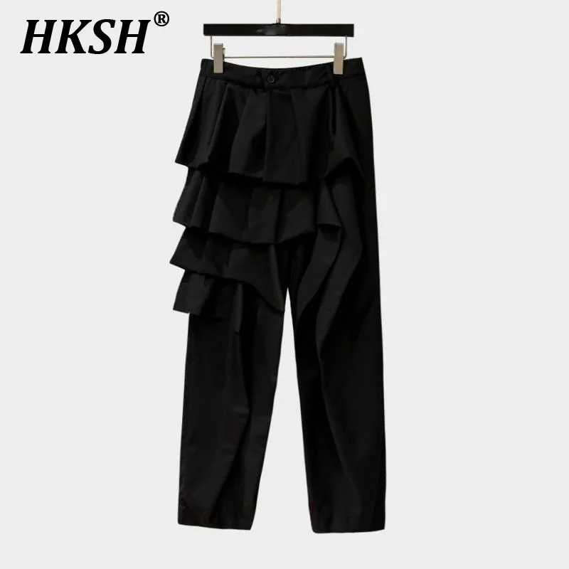 HKSH Summer New Women's Chic Fashion Korean High Street Elegant Temperament Simple Style Solid Color Ruffles Casual Pants HK6380
HKSH Summer New Women's Chic Fashion Korean High Street Elegant Temperament Simple Style Solid Color Ruffles Casual Pants HK6380