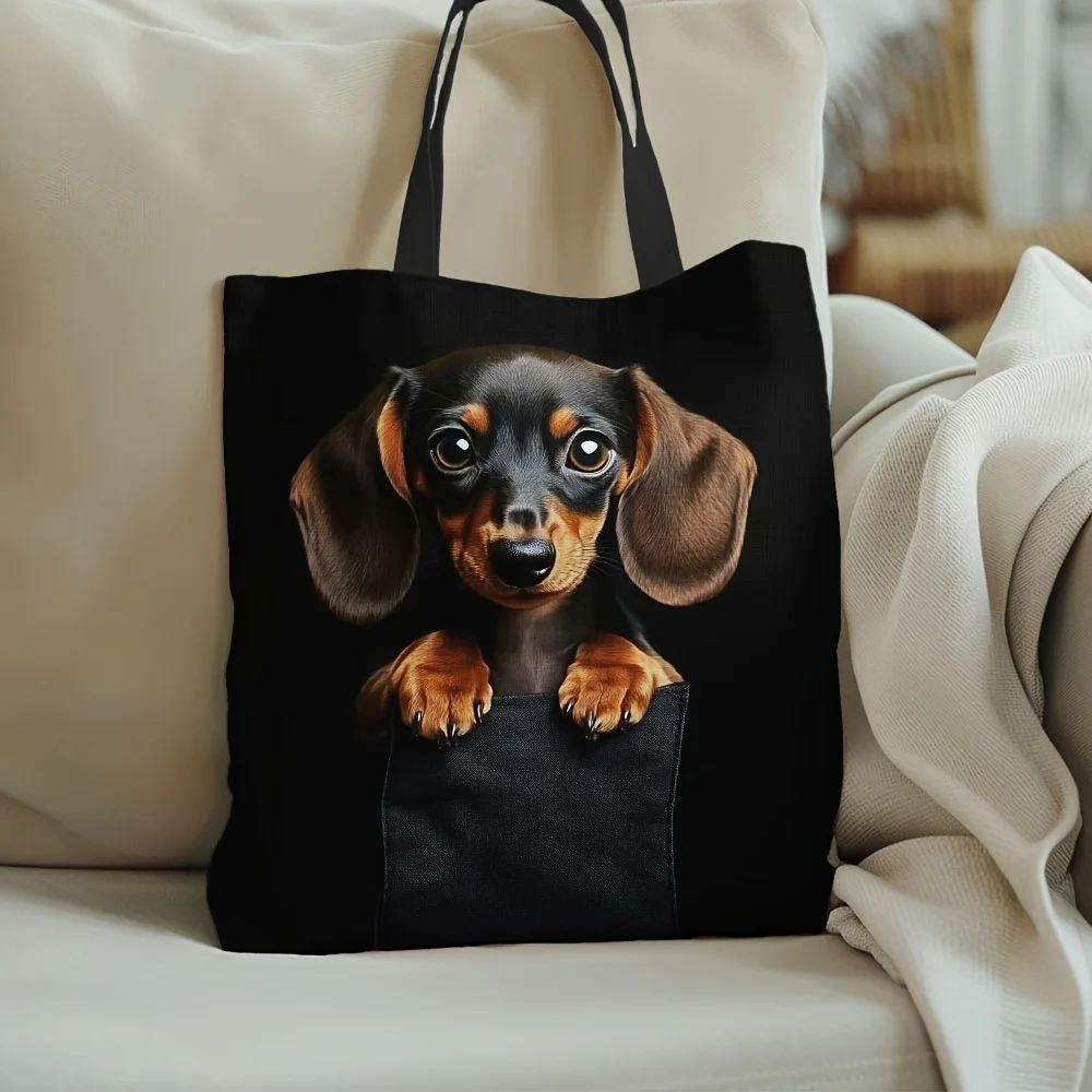 Spacious Women's Tote Bag with Dachshund Print, Reusable Grocery Bags Ideal for Grocery, Travel, and Everyday Use
Spacious Women's Tote Bag with Dachshund Print, Reusable Grocery Bags Ideal for Grocery, Travel, and Everyday Use