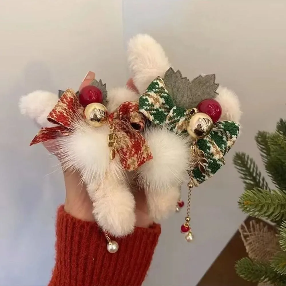 2025 Plush Pearl Duckbill Clip Plaid Bows with Tassels Hair Clip Elegant Christmas Hair Claw Autumn Winter
2025 Plush Pearl Duckbill Clip Plaid Bows with Tassels Hair Clip Elegant Christmas Hair Claw Autumn Winter