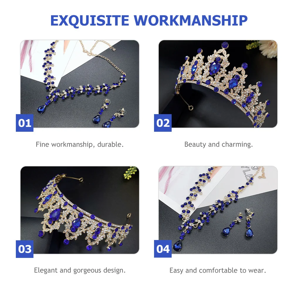 1 set 1 Set Crystal Bridal Jewelry Set Tiara Necklace Wedding Tiaras For Bride Earrings For Wedding Party Prom Women Accessories
1 set 1 Set Crystal Bridal Jewelry Set Tiara Necklace Wedding Tiaras For Bride Earrings For Wedding Party Prom Women Accessories
