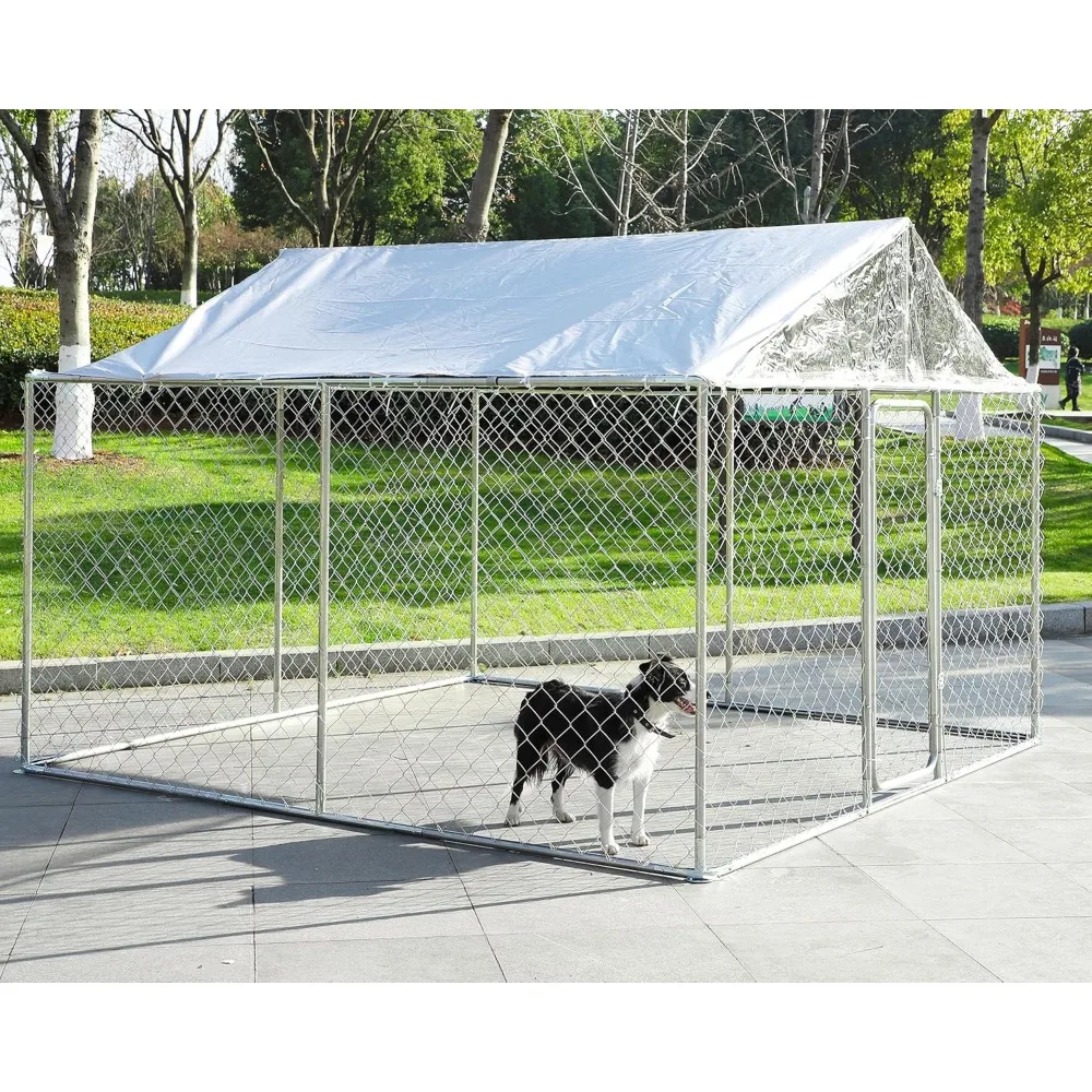 10x10Ft Outside Dog Kennel with Waterproof, Outdoor Dog Enclosure for Large Dogs, Heavy Duty Welded Wire Dog Run Cage, Galvaniz
10x10Ft Outside Dog Kennel with Waterproof, Outdoor Dog Enclosure for Large Dogs, Heavy Duty Welded Wire Dog Run Cage, Galvaniz