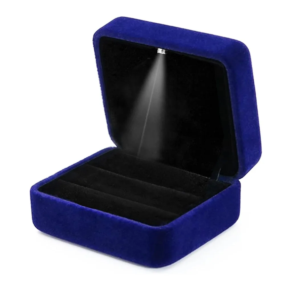 Velvet LED Ring Jewelry Box Square Shape Solid Color LED Light Ring Display Case Durable Portable Jewelry Organizer Box
Velvet LED Ring Jewelry Box Square Shape Solid Color LED Light Ring Display Case Durable Portable Jewelry Organizer Box
