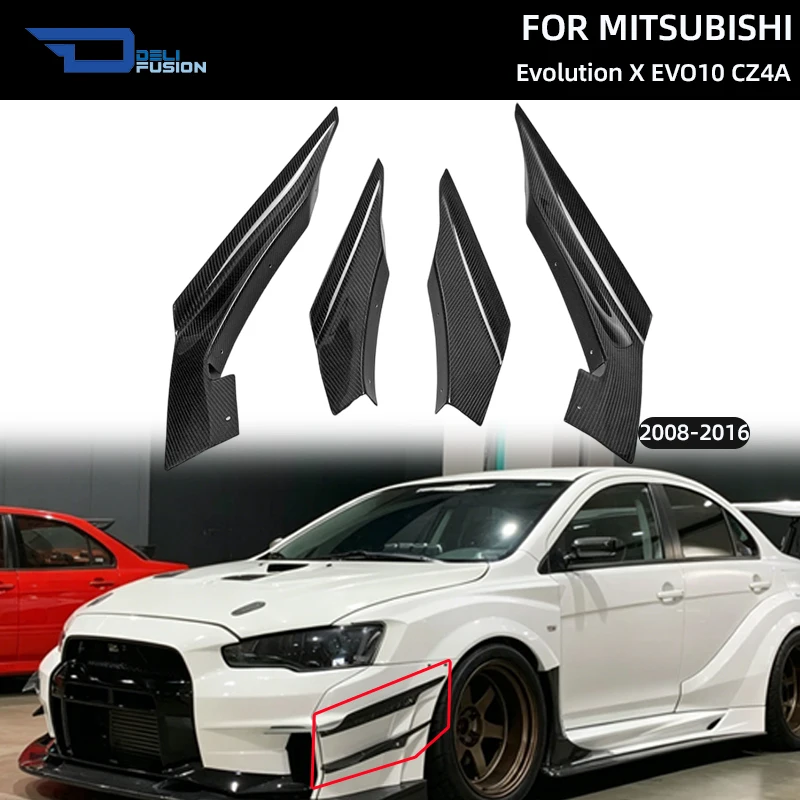 For 2008-2016 Mitsubishi EVO10 CZ4A VRS Style Wide Ver Front Bumper Hyper Canard 10PCS Only Fit VRS Wide Body Kit
For 2008-2016 Mitsubishi EVO10 CZ4A VRS Style Wide Ver Front Bumper Hyper Canard 10PCS Only Fit VRS Wide Body Kit