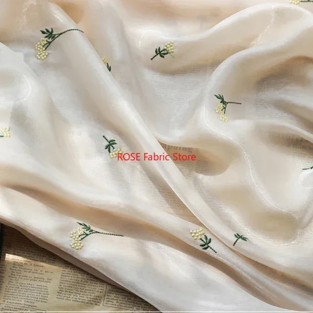 Bright Silk Satin Dandelion Embroidered Fabric For Wedding Dress, Blouse, Bridal Gown, Skirt, Designer Fabric
Bright Silk Satin Dandelion Embroidered Fabric For Wedding Dress, Blouse, Bridal Gown, Skirt, Designer Fabric