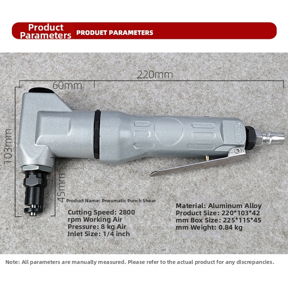 Industrial Pneumatic Cutting Shears for Metal Fabrication 1mm Max Thickness Efficient Air Powered Design Gray Aluminum
Industrial Pneumatic Cutting Shears for Metal Fabrication 1mm Max Thickness Efficient Air Powered Design Gray Aluminum