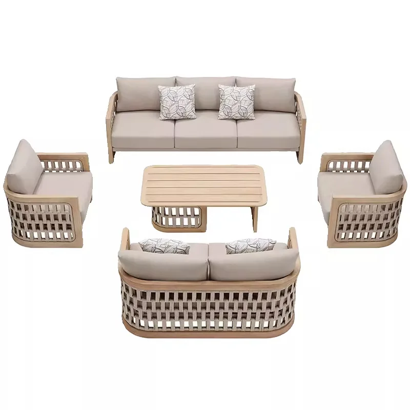 Outdoor sofa courtyard villa garden open-air leisure teak bed and breakfast solid wood sofa
Outdoor sofa courtyard villa garden open-air leisure teak bed and breakfast solid wood sofa
