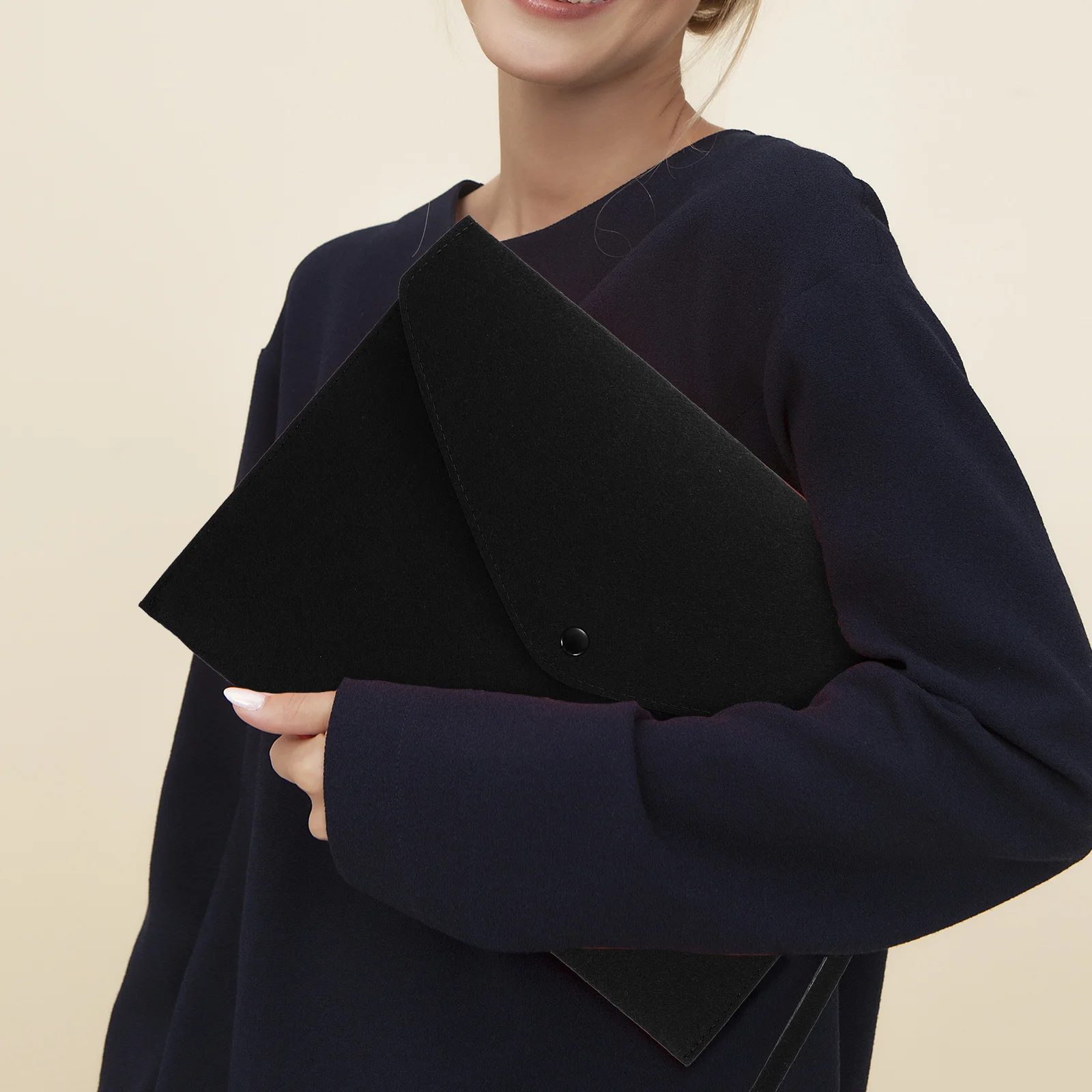 Premium Felt Bag A4 Black Clasp Strong Moisture Resistant Document Folder Pocket Storage Business Travel Folders for Documents
Premium Felt Bag A4 Black Clasp Strong Moisture Resistant Document Folder Pocket Storage Business Travel Folders for Documents