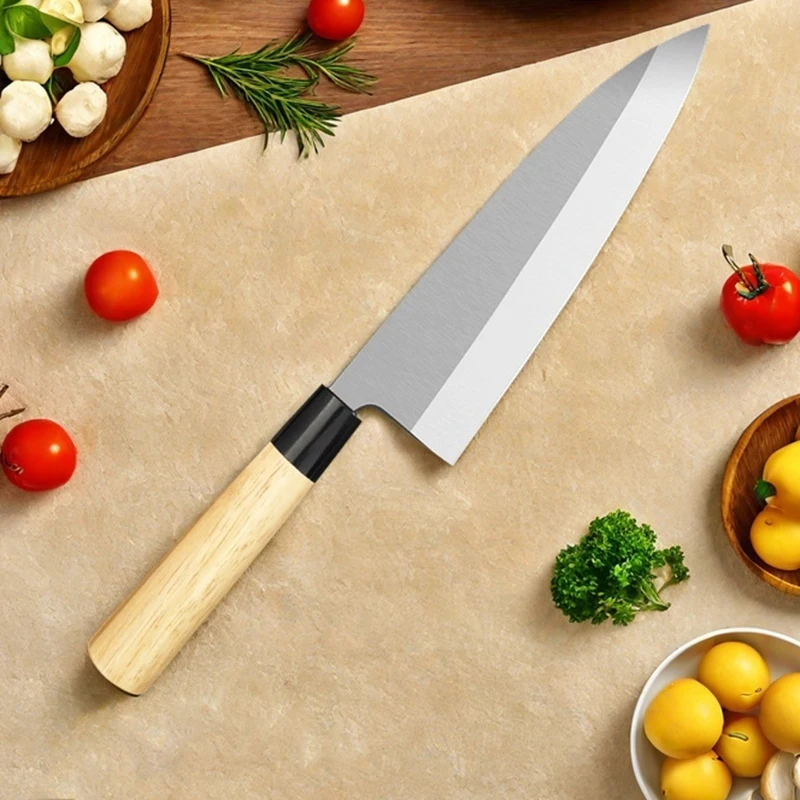 Кованый японский нож шеф-повара, кухонный нож для рыбы, мяса, овощей, суши, обвалка для нарезки, утолщенный кухонный нож с деревянной ручкой
Кованый японский нож шеф-повара, кухонный нож для рыбы, мяса, овощей, суши, обвалка для нарезки, утолщенный кухонный нож с деревянной ручкой