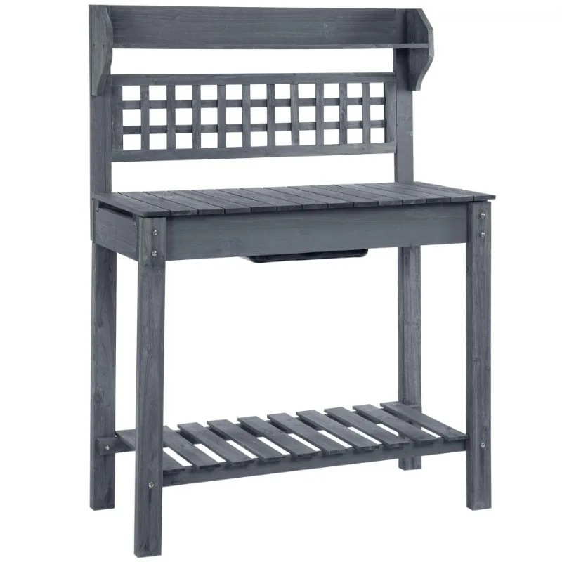 Classic Lattice Garden Potted Plant Operating Table Gardening Tools Storage Table Worktable Outdoor Work Table with Sink
Classic Lattice Garden Potted Plant Operating Table Gardening Tools Storage Table Worktable Outdoor Work Table with Sink
