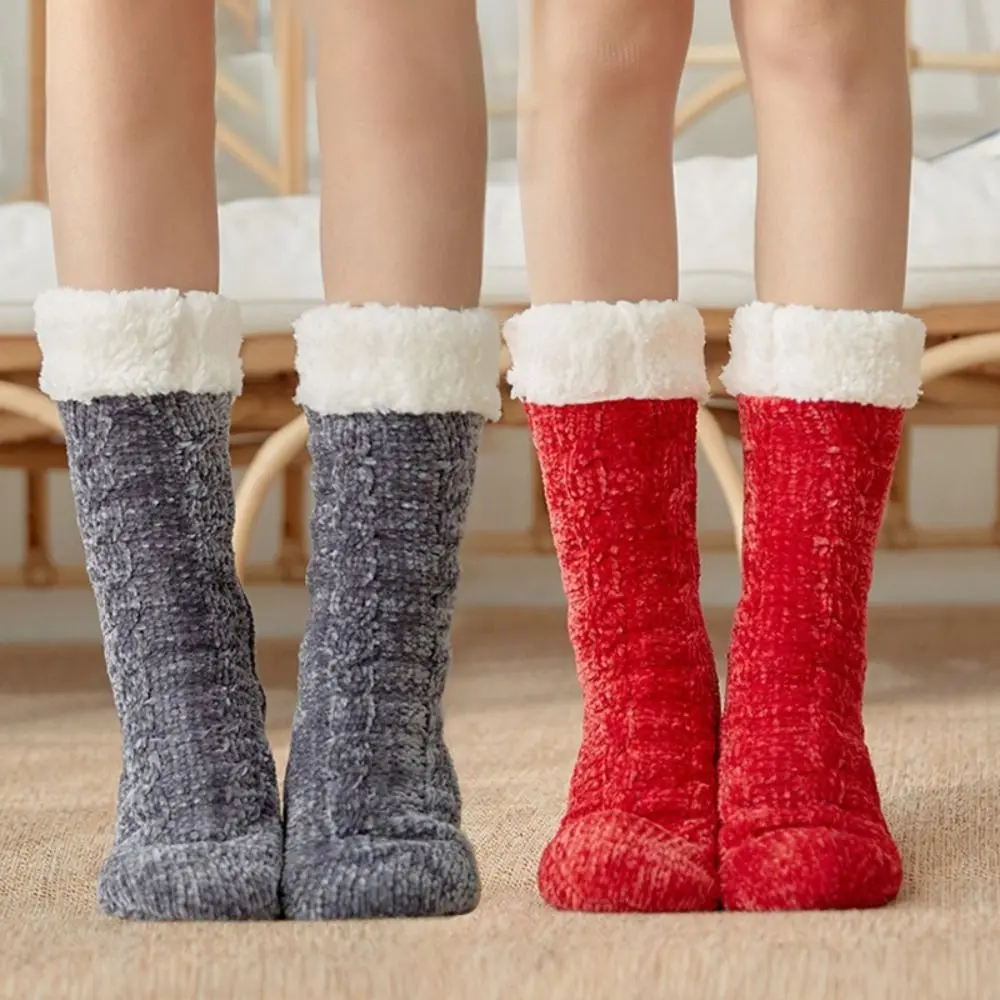 Women's Socks Thickened Thermal Cashmere Socks Velvet Solid Color Floor Socks Woven Anti-slip Socks Winter Season
Women's Socks Thickened Thermal Cashmere Socks Velvet Solid Color Floor Socks Woven Anti-slip Socks Winter Season
