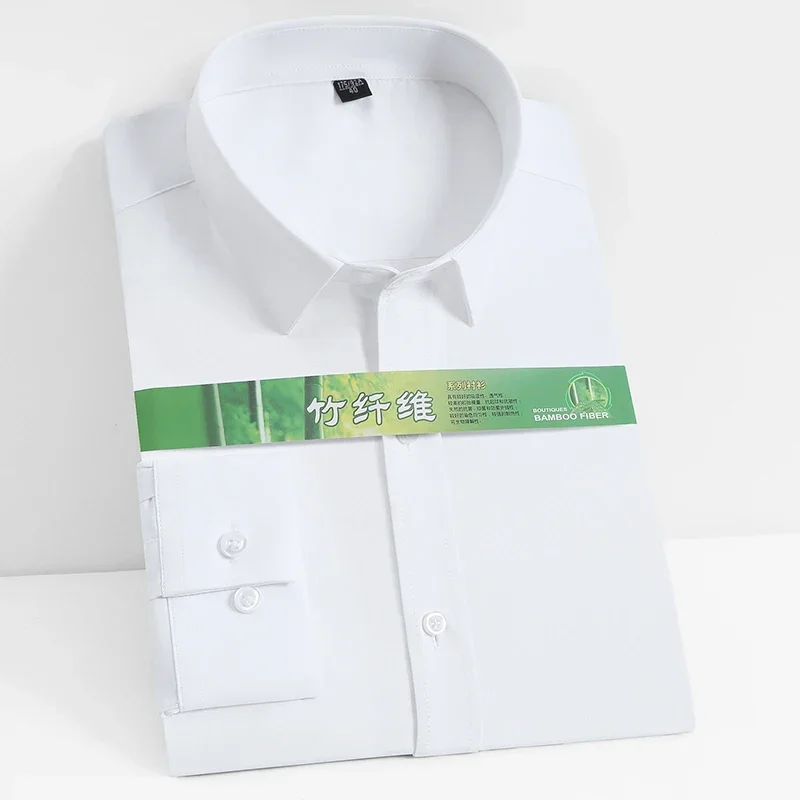 8XL Business Men Solid Dress Shirt Bamboo Fiber Soft Long Sleeve Mens Formal Shirt Casual Non-iron Regular FIt Plus Size Quality
8XL Business Men Solid Dress Shirt Bamboo Fiber Soft Long Sleeve Mens Formal Shirt Casual Non-iron Regular FIt Plus Size Quality