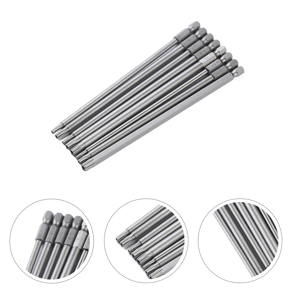 8PCS 150mm Hollow Screwdriver Bits Set Star 6 Point Drill Tamper Proof Bit Kit Security S2 Steel Furniture Hinges Repair
8PCS 150mm Hollow Screwdriver Bits Set Star 6 Point Drill Tamper Proof Bit Kit Security S2 Steel Furniture Hinges Repair