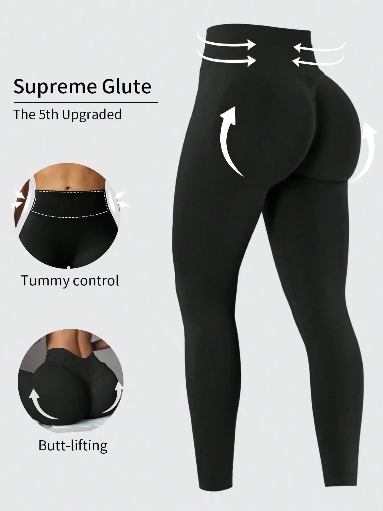 High Waist Black Shaping Leggings Soft Stretch Women Sports Tights For Yoga Fitness Running Outdoor Daily Wear Tummy Control Slimming Shapewear Ideal Christmas Casual Outfit Practical Holiday Gift
High Waist Black Shaping Leggings Soft Stretch Women Sports Tights For Yoga Fitness Running Outdoor Daily Wear Tummy Control Slimming Shapewear Ideal Christmas Casual Outfit Practical Holiday Gift