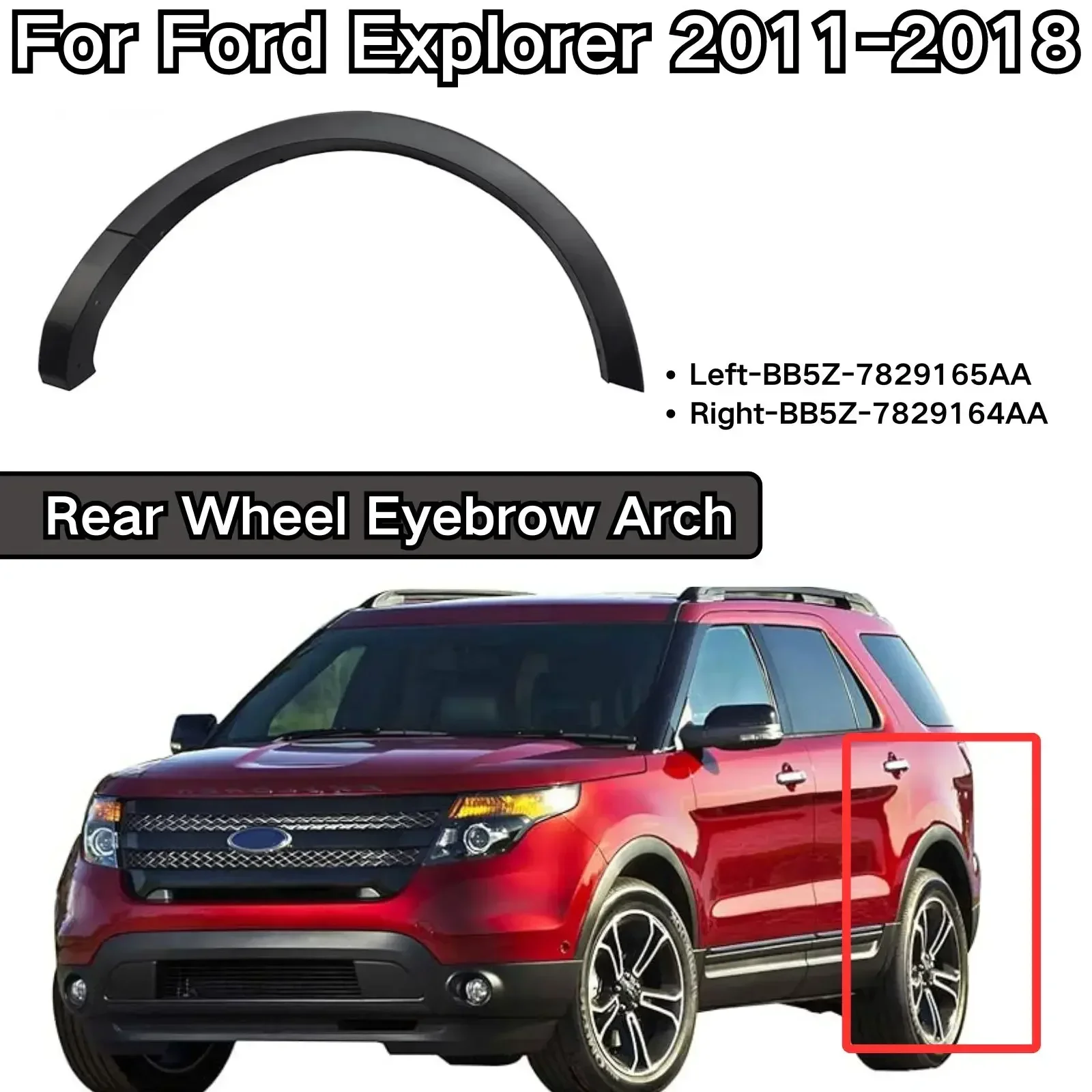 Для Ford Explorer 2011-2018, Автомобильный задний колесный свод, аксессуары для бровей, левый BB5Z-7829165AA правый BB5Z-7829164AA, сменный Молдинг
Для Ford Explorer 2011-2018, Автомобильный задний колесный свод, аксессуары для бровей, левый BB5Z-7829165AA правый BB5Z-7829164AA, сменный Молдинг
