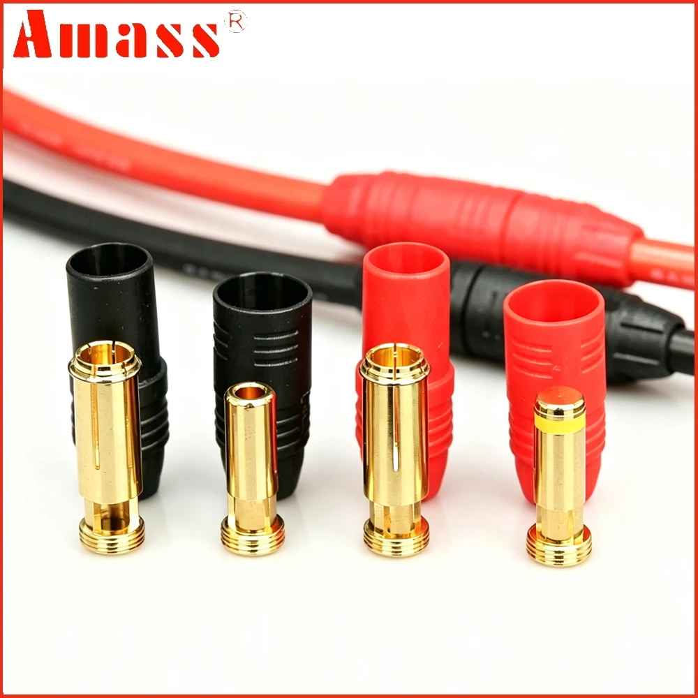 10pair/lot Amass AS150 Anti-Spark Gold Plated Female&Male Connector 7mm Banana Plug For RC Battery ESC UAV Aircraft DIY Parts
10pair/lot Amass AS150 Anti-Spark Gold Plated Female&Male Connector 7mm Banana Plug For RC Battery ESC UAV Aircraft DIY Parts