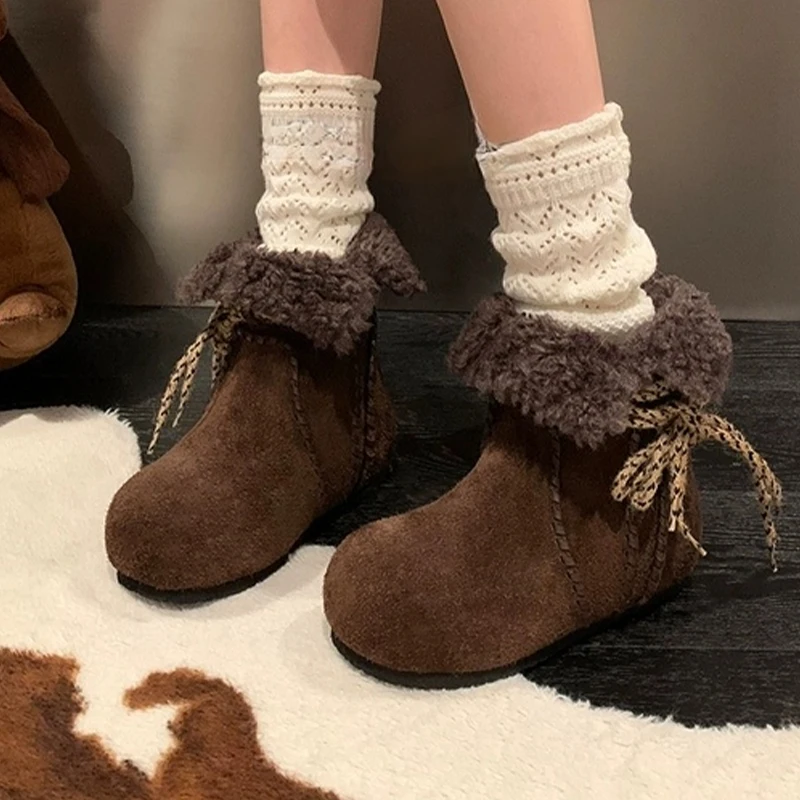 Зимние женские ботильоны на меху, теплая замшевая хлопковая обувь, дизайнерское платье, зимние ботинки Botas 2025, новые повседневные короткие плюшевые зимние ботинки Mujer
Зимние женские ботильоны на меху, теплая замшевая хлопковая обувь, дизайнерское платье, зимние ботинки Botas 2025, новые повседневные короткие плюшевые зимние ботинки Mujer