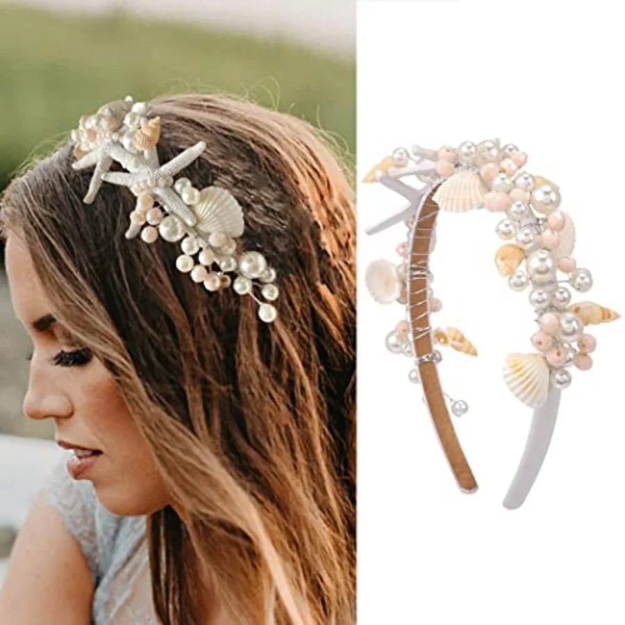 Mermaid Seashell Headband Starfish Crown Headpiece Under the Sea Hair Accessories for Women
Mermaid Seashell Headband Starfish Crown Headpiece Under the Sea Hair Accessories for Women