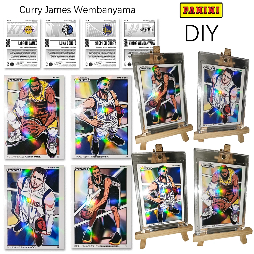 Panini DIY домашние James Doncic Wembanyama Curry анимированные лазерные коллекционные карты карты кирпичи подарок на день рождения для мальчиков
Panini DIY домашние James Doncic Wembanyama Curry анимированные лазерные коллекционные карты карты кирпичи подарок на день рождения для мальчиков
