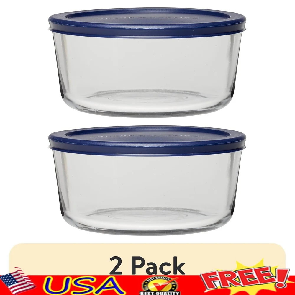 2 Pack Glass Food Storage Containers with Lid Microwave Dishwasher Freezer Safe Tempered Durable Clear 7 Cup Round Jars
2 Pack Glass Food Storage Containers with Lid Microwave Dishwasher Freezer Safe Tempered Durable Clear 7 Cup Round Jars