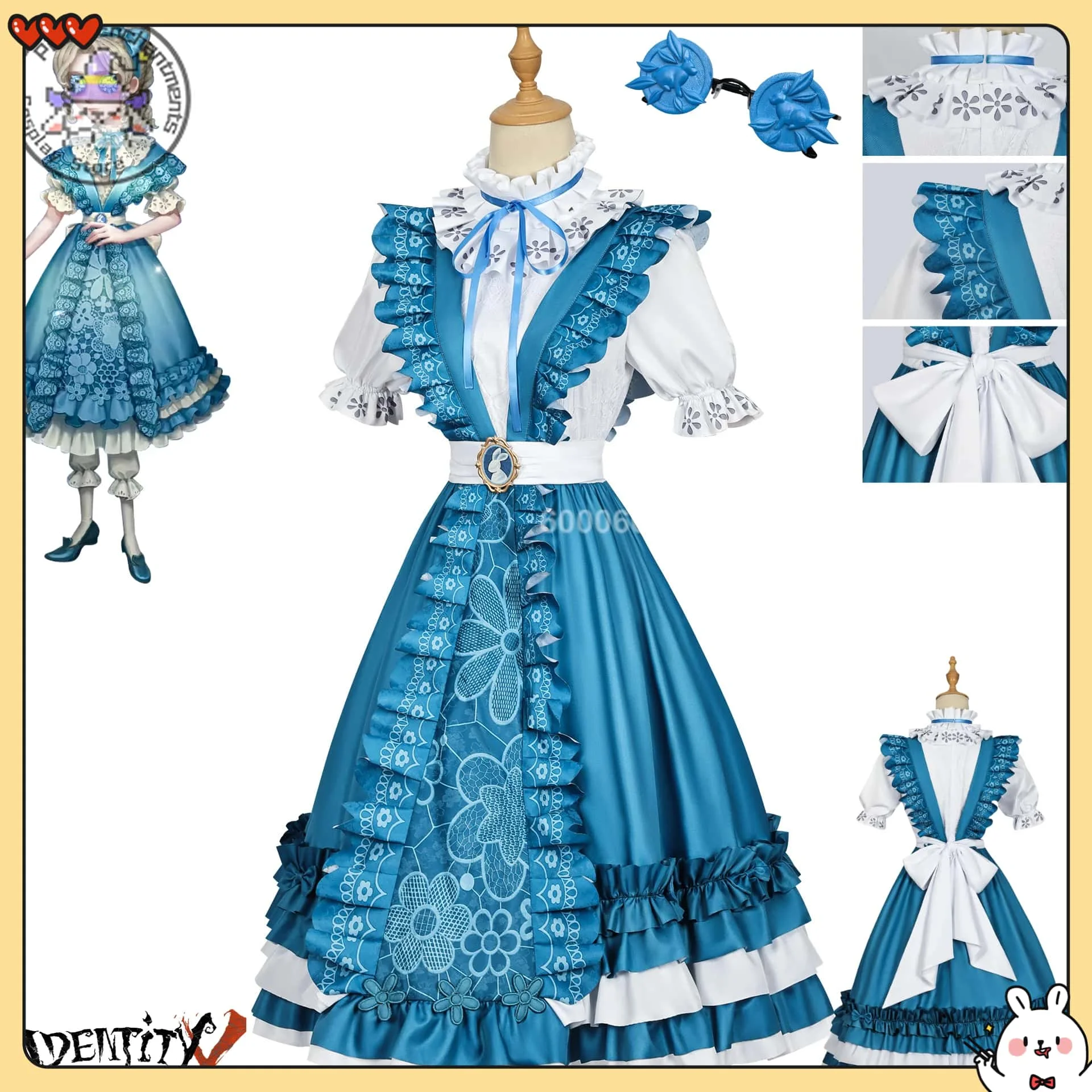 Game Identity V Reporter Alice Cosplay Costume Anime Clothes Blue Cute Dress for Women Uniform Christmas Halloween Love Live Cos
Game Identity V Reporter Alice Cosplay Costume Anime Clothes Blue Cute Dress for Women Uniform Christmas Halloween Love Live Cos