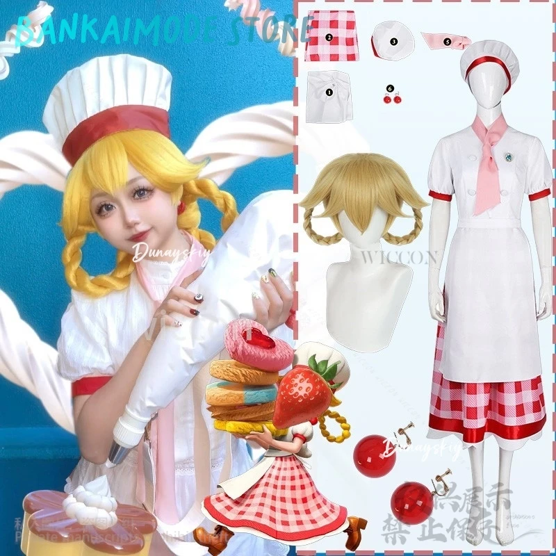 Anime Game Princess 코스프레 Pastry Chef Uniform Red White Plaid Skirt Kawaii Y2K Lolita Wigs Cute Jirai Kei Girls Kid Customized
Anime Game Princess 코스프레 Pastry Chef Uniform Red White Plaid Skirt Kawaii Y2K Lolita Wigs Cute Jirai Kei Girls Kid Customized