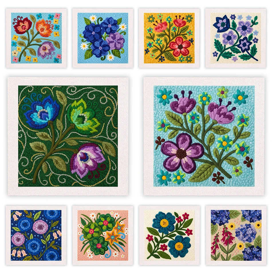 CHENISTORY punch needle embroidery kits Flower pattern With Frame 25x25cm For Beginner Yarn Handicrafts Poking Embroidery Stitch
CHENISTORY punch needle embroidery kits Flower pattern With Frame 25x25cm For Beginner Yarn Handicrafts Poking Embroidery Stitch
