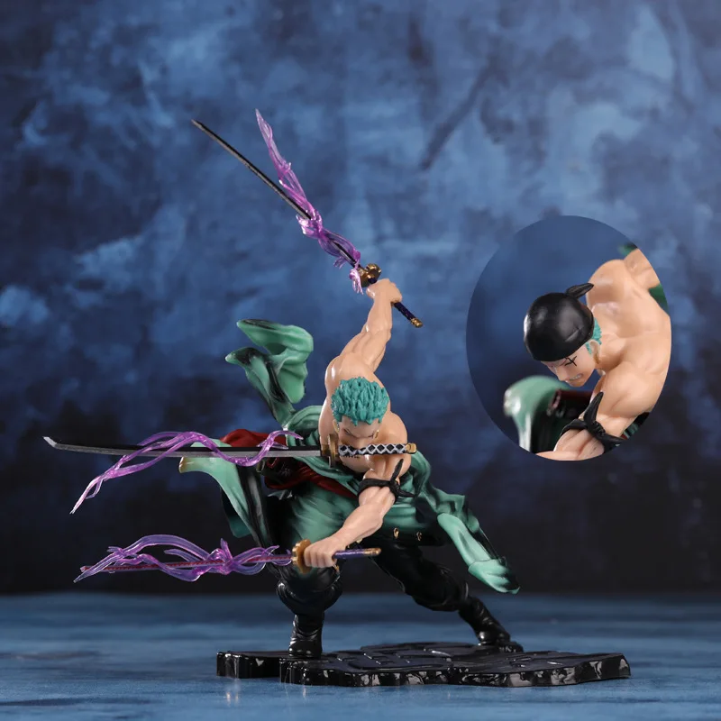 One Piece Roronoa Zoro Three Thousand Worlds Special Effects Ver. Dual Head POP Figure 3-Sword Battle Pose 27.5cm PVC
One Piece Roronoa Zoro Three Thousand Worlds Special Effects Ver. Dual Head POP Figure 3-Sword Battle Pose 27.5cm PVC