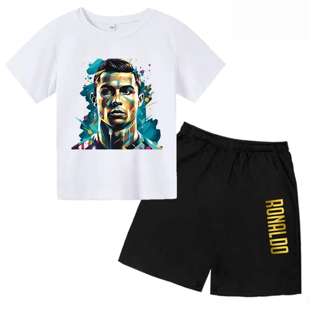 Tshirt Set Kids Summer Children Clothing Baby Boys Girls Clothing Children Sports Short Sleeve Fashion Ronaldo Jersey for Kids
Tshirt Set Kids Summer Children Clothing Baby Boys Girls Clothing Children Sports Short Sleeve Fashion Ronaldo Jersey for Kids