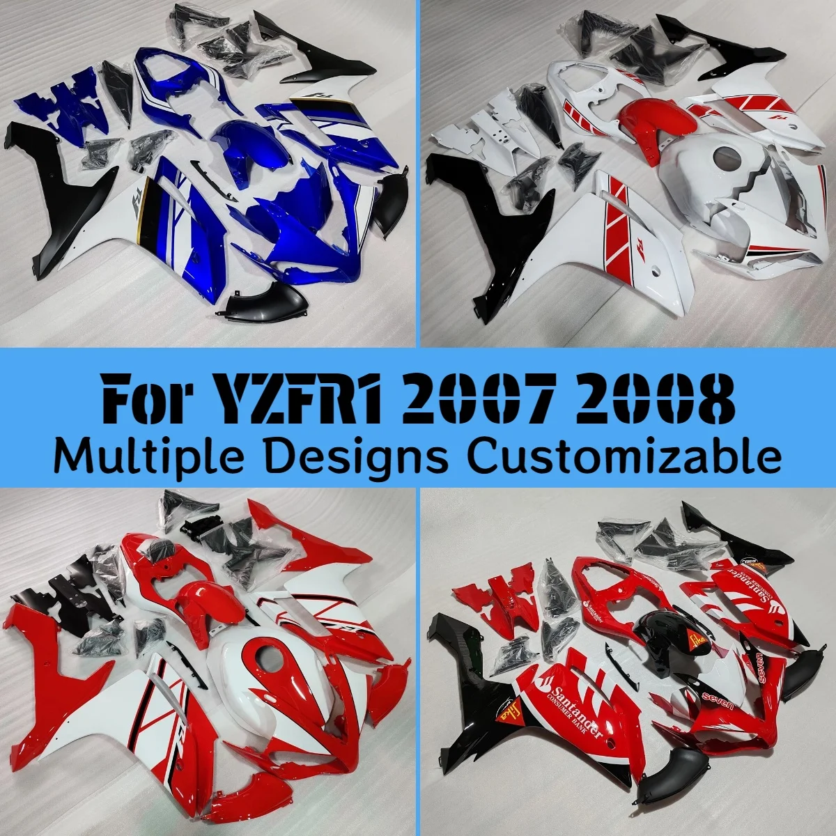 YZFR1 2007 2008 Fairings Motorcycle for YAMAHA YZF R1 07 08 Injection Molded Cowling Bodywork Fairing Kit
YZFR1 2007 2008 Fairings Motorcycle for YAMAHA YZF R1 07 08 Injection Molded Cowling Bodywork Fairing Kit