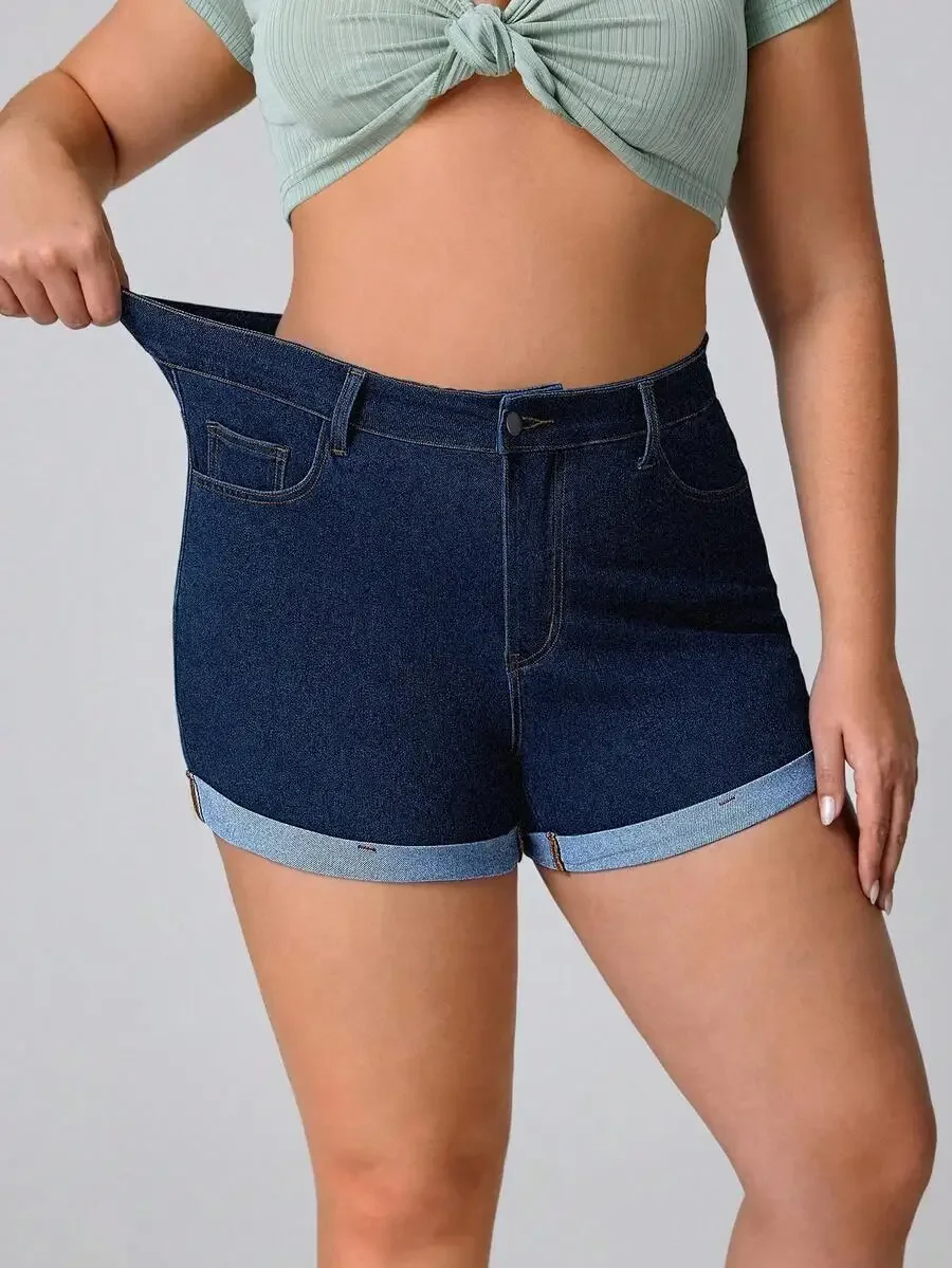 Plus Size Women Stretch Denim Shorts High Waist Cuffed Casual Summer Autumn
Plus Size Women Stretch Denim Shorts High Waist Cuffed Casual Summer Autumn
