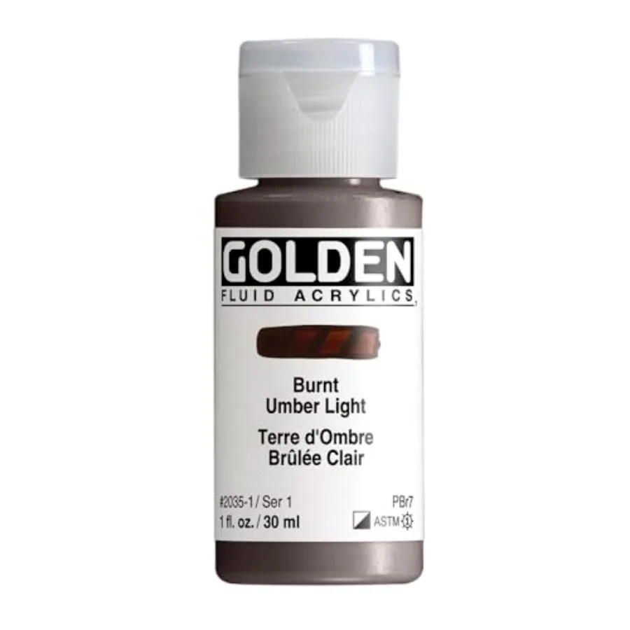 Fluid Acrylics, Burnt Umber Light, 1 fl. oz. Bottle, Professional Acrylic Paint, Semi-Opaque
Fluid Acrylics, Burnt Umber Light, 1 fl. oz. Bottle, Professional Acrylic Paint, Semi-Opaque