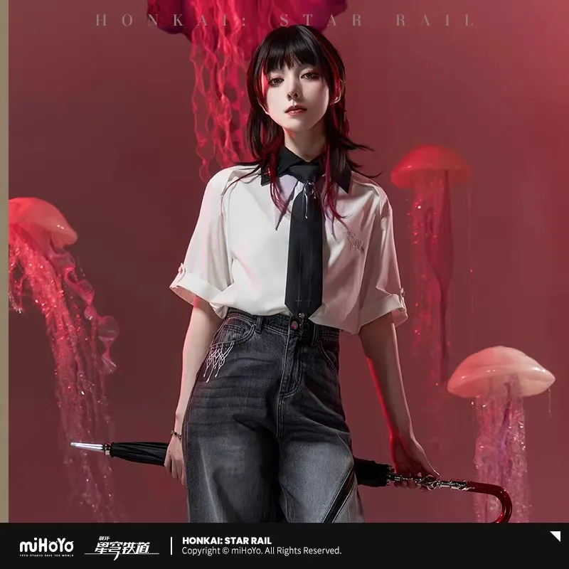 miHoYo Official Game Honkai Star Rail Evernight Theme Short-Sleeved Shirt Clothing T-shirt Doujin Leisure Top Cosplay Xmas Gifts
miHoYo Official Game Honkai Star Rail Evernight Theme Short-Sleeved Shirt Clothing T-shirt Doujin Leisure Top Cosplay Xmas Gifts